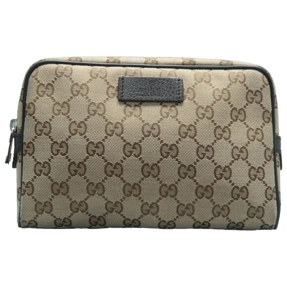 GUCCI Brown GG Cloth Belt Bag 719-061425 - Picture 1 of 12